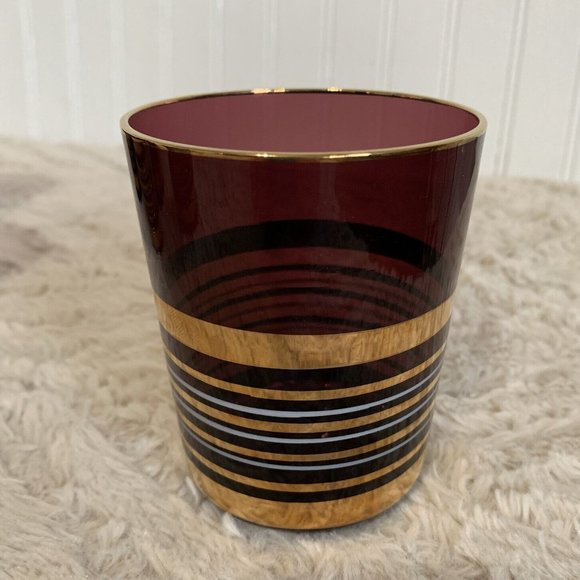 Vintage Bohemian Czech Glass Borske Sklo Amethyst Decanter & 5 Tumbler Glasses - Picture 3 of 15